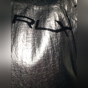 RLX Super Rare  Silver metallic foil/Black 2n1 cotton hoodie jacket Vest L